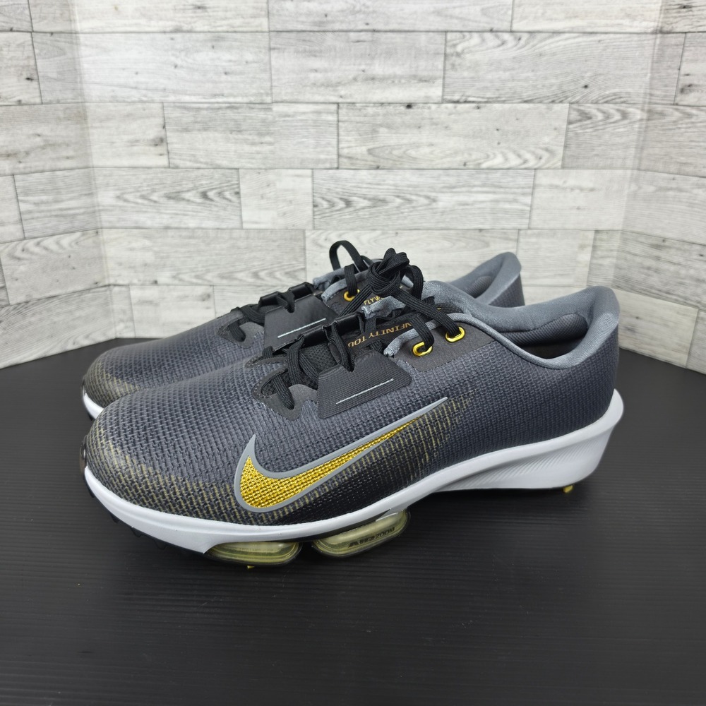 Nike Air Zoom Infinity Tour W Dark Grey Gold Golf Shoes FD0218-003 Mens 14 NEW